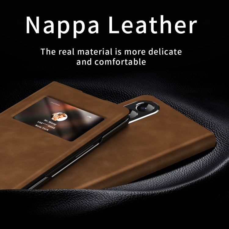 For Samsung Galaxy Z Fold2 5G Mature Window View Flip Leather Phone Case
