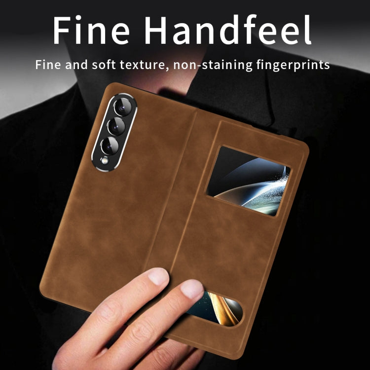 For Samsung Galaxy Z Fold2 5G Mature Window View Flip Leather Phone Case