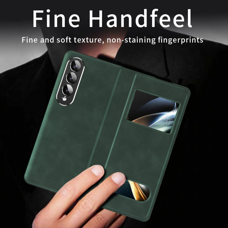 For Samsung Galaxy Z Fold2 5G Mature Window View Flip Leather Phone Case