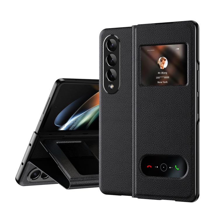 For Samsung Galaxy Z Fold2 5G Mature Window View Flip Leather Phone Case
