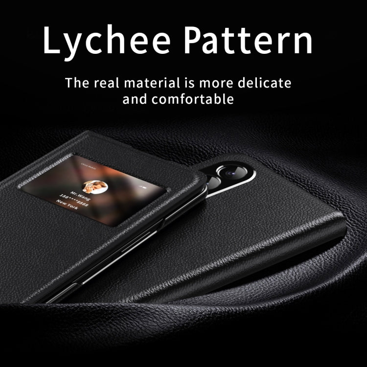 For Samsung Galaxy Z Fold2 5G Mature Window View Flip Leather Phone Case
