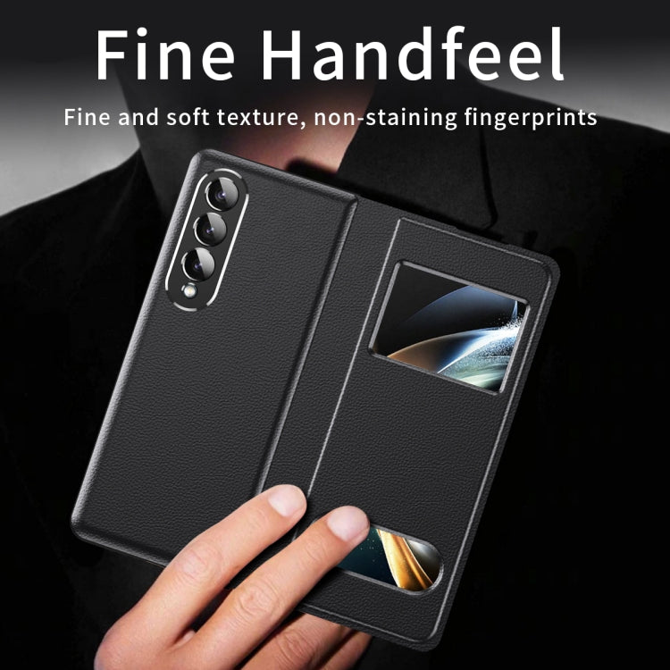 For Samsung Galaxy Z Fold2 5G Mature Window View Flip Leather Phone Case