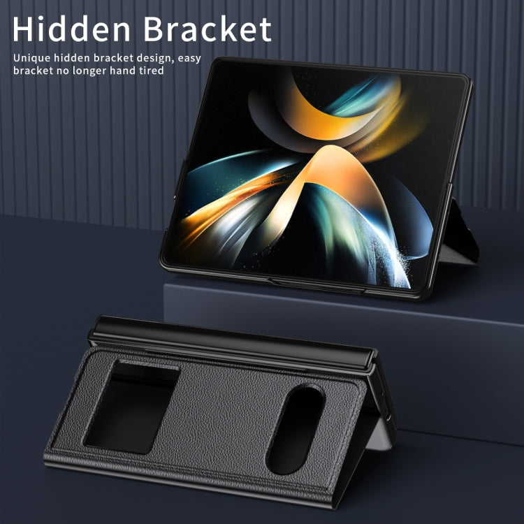 For Samsung Galaxy Z Fold2 5G Mature Window View Flip Leather Phone Case