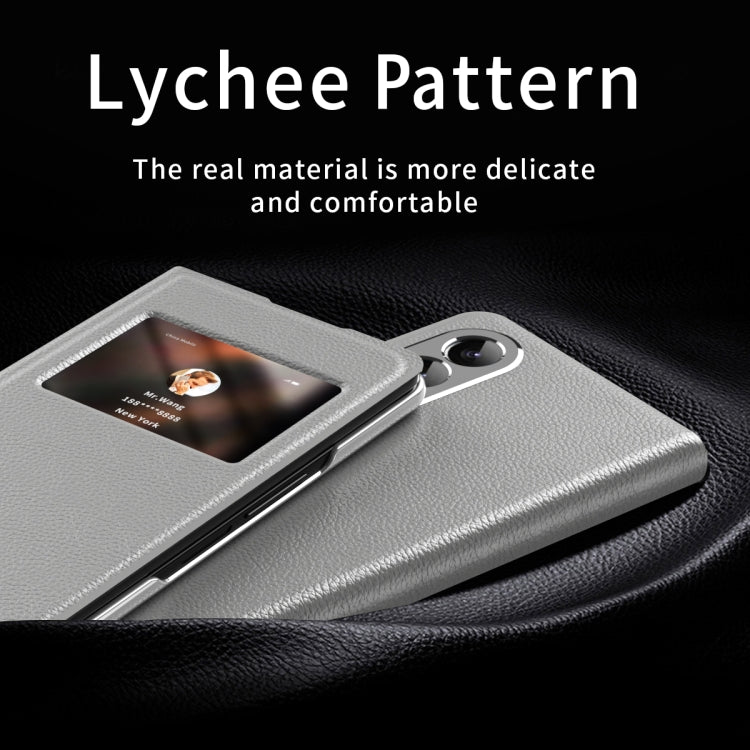 For Samsung Galaxy Z Fold2 5G Mature Window View Flip Leather Phone Case