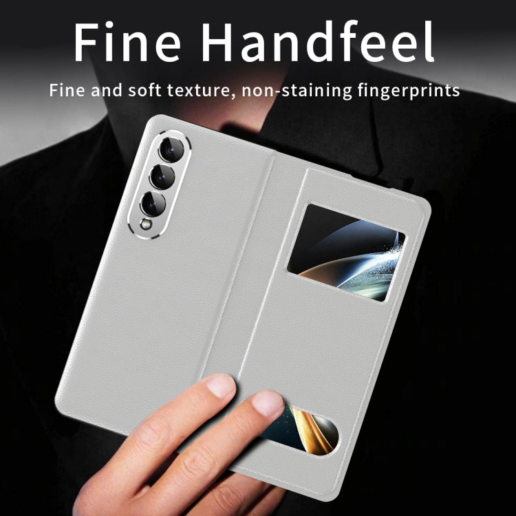 For Samsung Galaxy Z Fold2 5G Mature Window View Flip Leather Phone Case