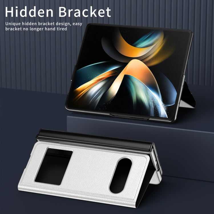 For Samsung Galaxy Z Fold2 5G Mature Window View Flip Leather Phone Case