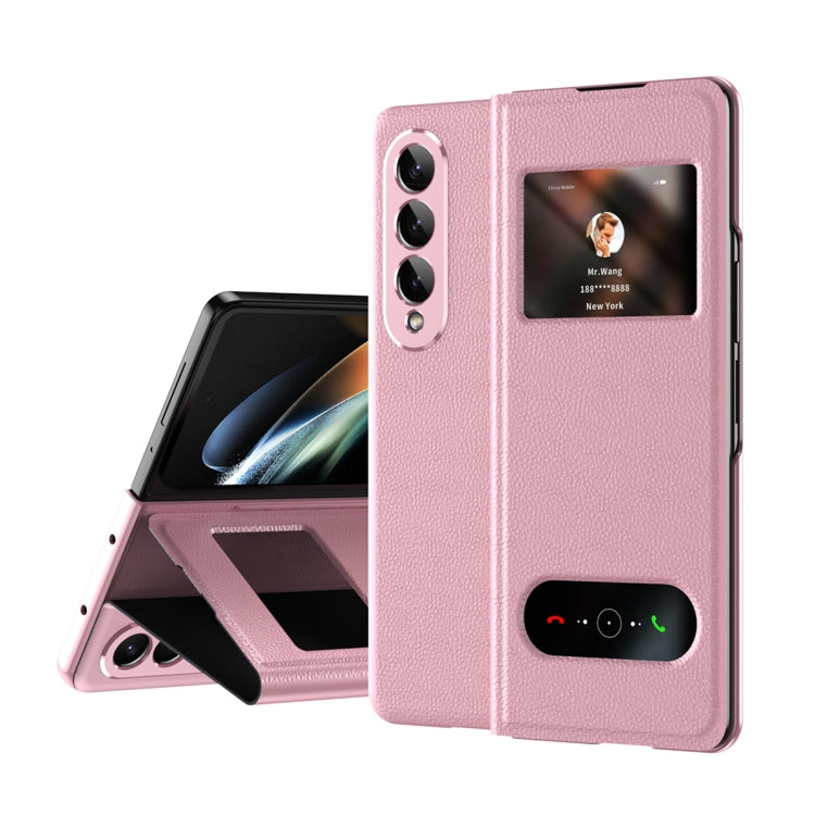 For Samsung Galaxy Z Fold2 5G Mature Window View Flip Leather Phone Case
