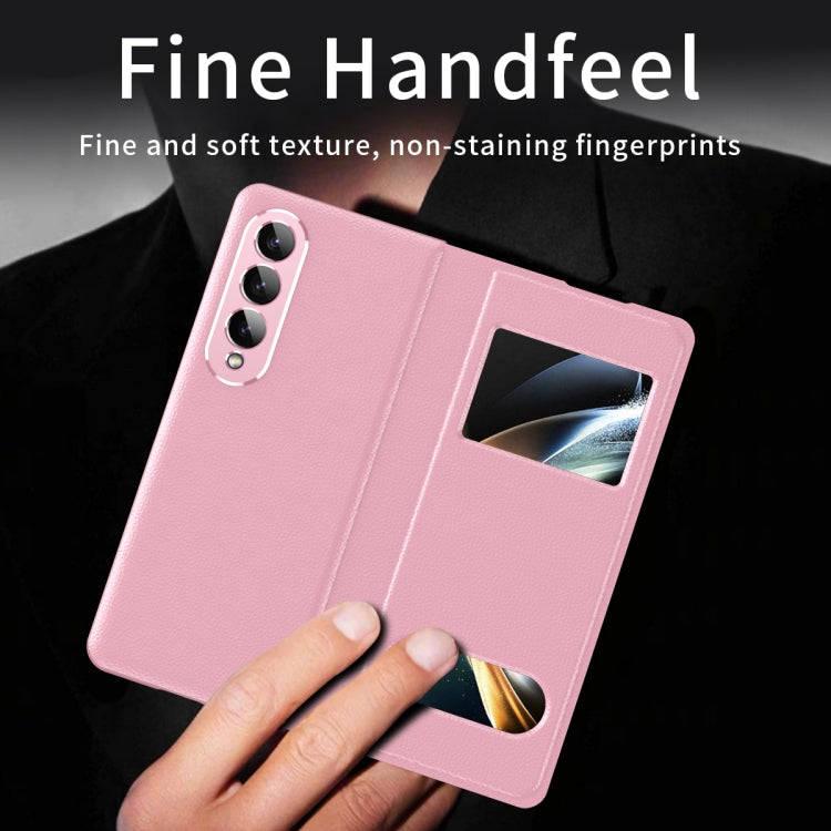 For Samsung Galaxy Z Fold2 5G Mature Window View Flip Leather Phone Case