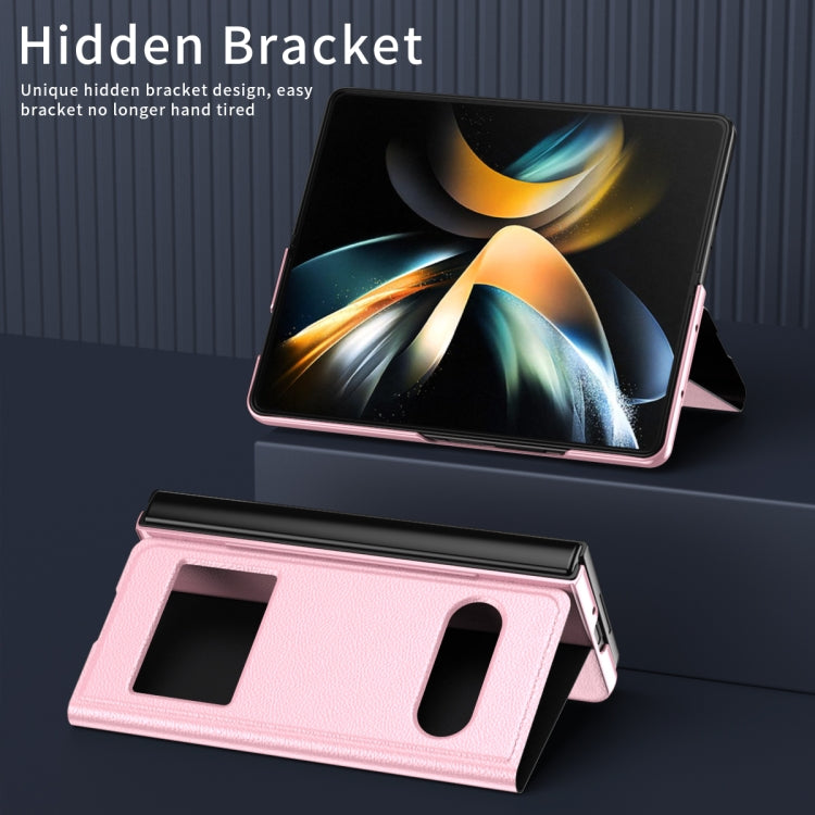 For Samsung Galaxy Z Fold2 5G Mature Window View Flip Leather Phone Case