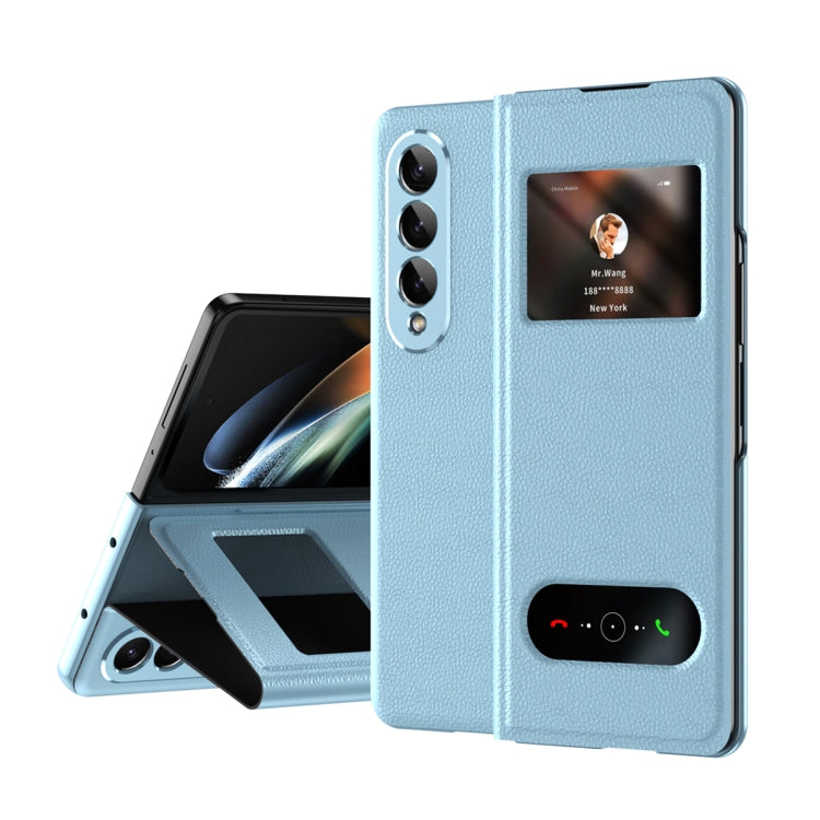 For Samsung Galaxy Z Fold2 5G Mature Window View Flip Leather Phone Case