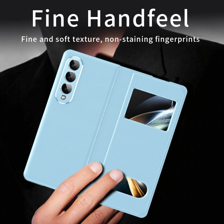 For Samsung Galaxy Z Fold2 5G Mature Window View Flip Leather Phone Case