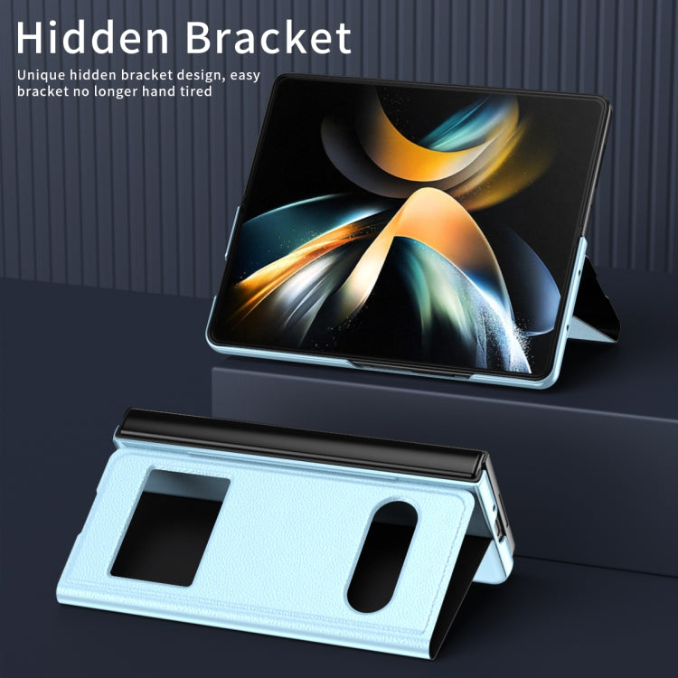For Samsung Galaxy Z Fold2 5G Mature Window View Flip Leather Phone Case