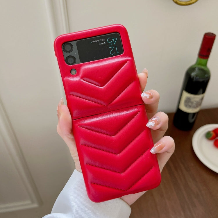 For Samsung Galaxy Z Flip3 5G V-shape Suture Fold Protective Phone Case