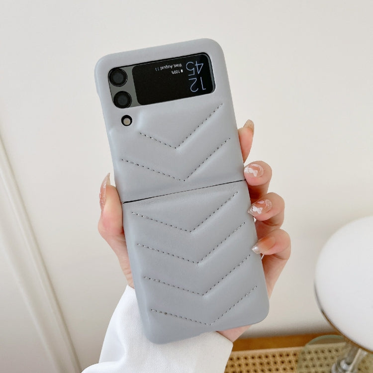 For Samsung Galaxy Z Flip3 5G V-shape Suture Fold Protective Phone Case