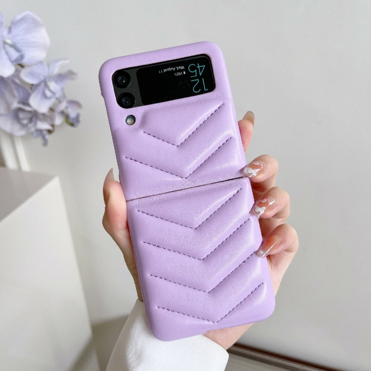 For Samsung Galaxy Z Flip3 5G V-shape Suture Fold Protective Phone Case