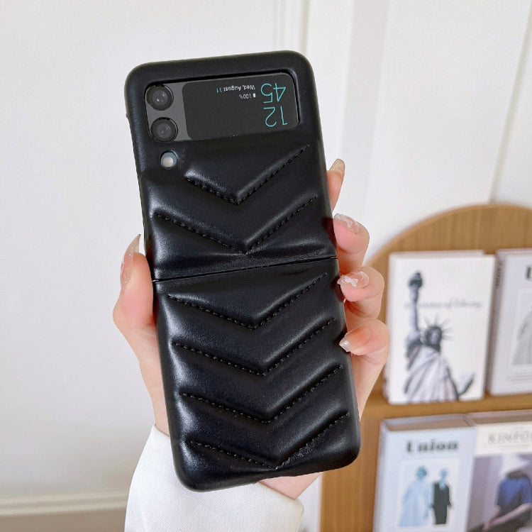 For Samsung Galaxy Z Flip3 5G V-shape Suture Fold Protective Phone Case