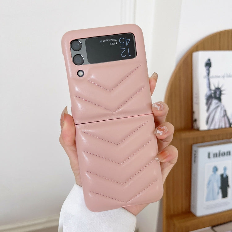 For Samsung Galaxy Z Flip3 5G V-shape Suture Fold Protective Phone Case