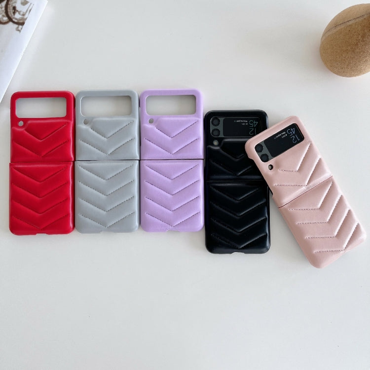 For Samsung Galaxy Z Flip3 5G V-shape Suture Fold Protective Phone Case