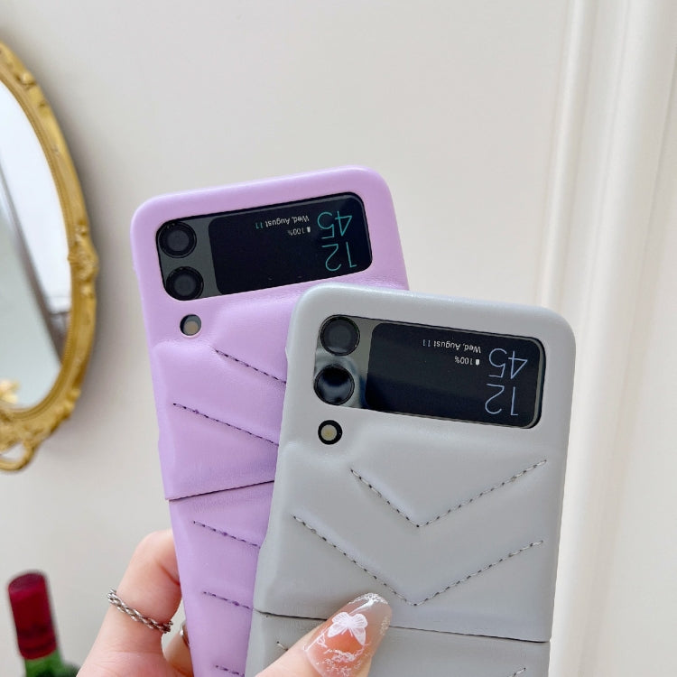 For Samsung Galaxy Z Flip3 5G V-shape Suture Fold Protective Phone Case