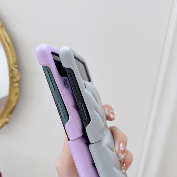 For Samsung Galaxy Z Flip3 5G V-shape Suture Fold Protective Phone Case