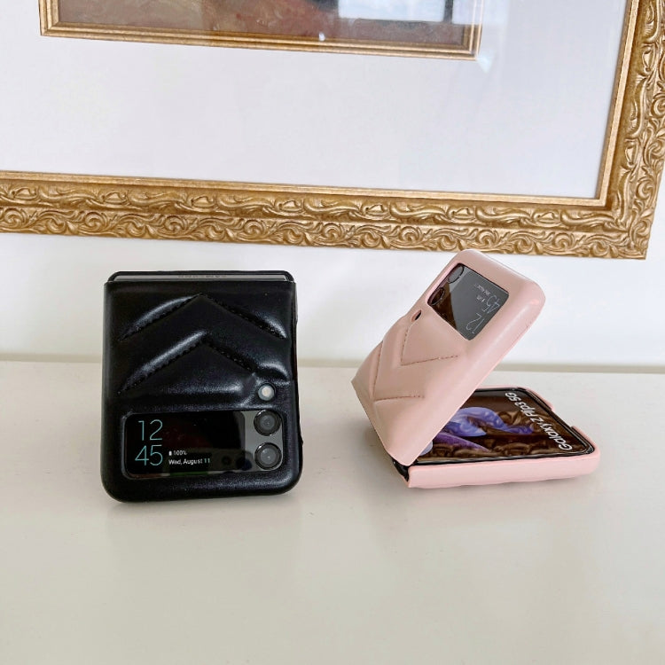 For Samsung Galaxy Z Flip3 5G V-shape Suture Fold Protective Phone Case