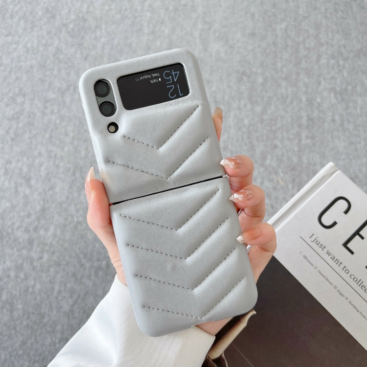 For Samsung Galaxy Z Flip4 V-shape Suture Fold Protective Phone Case