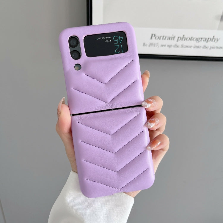 For Samsung Galaxy Z Flip4 V-shape Suture Fold Protective Phone Case