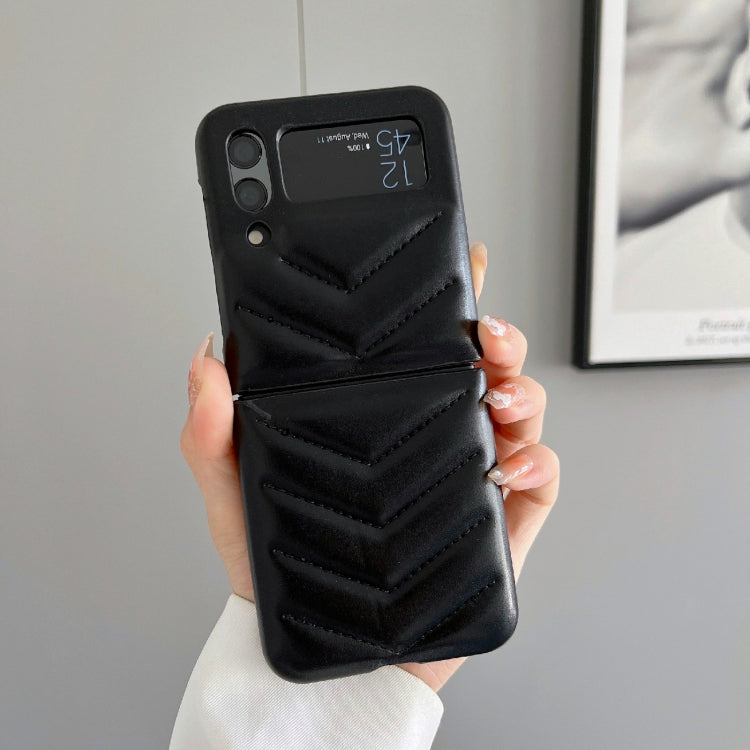 For Samsung Galaxy Z Flip4 V-shape Suture Fold Protective Phone Case