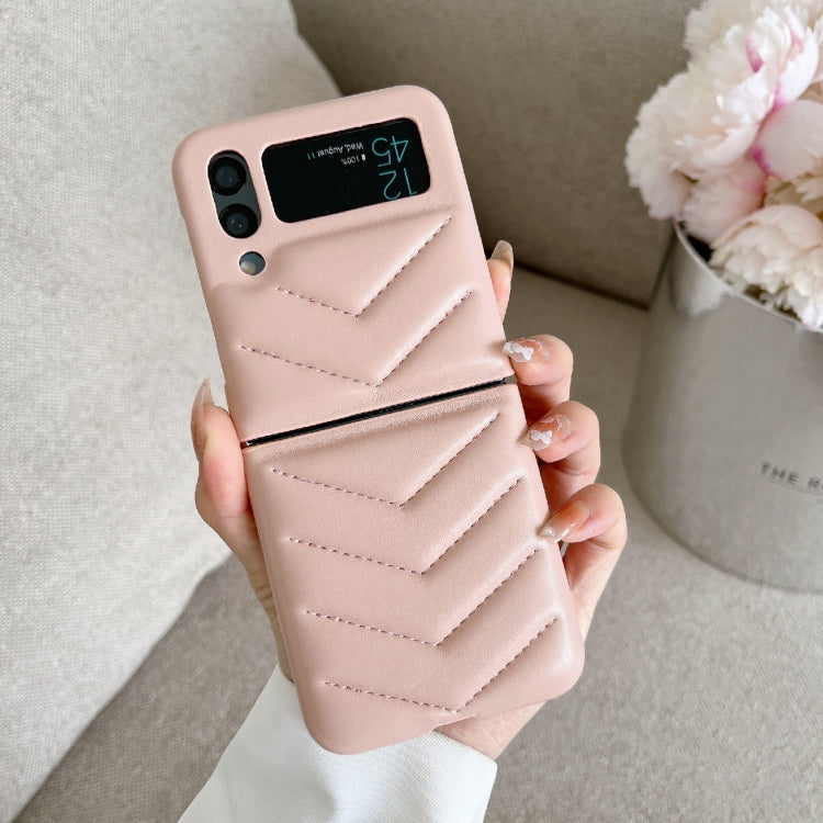 For Samsung Galaxy Z Flip4 V-shape Suture Fold Protective Phone Case