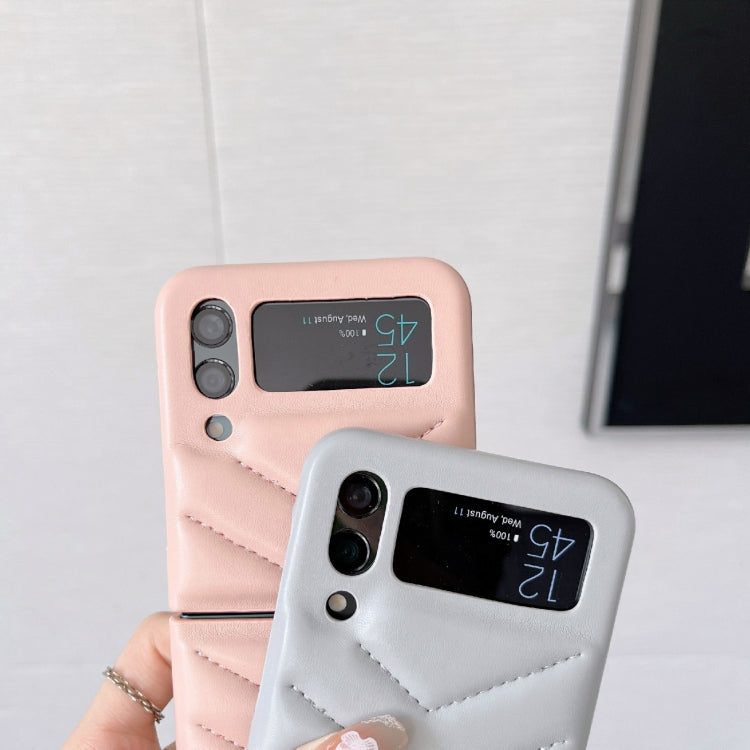 For Samsung Galaxy Z Flip4 V-shape Suture Fold Protective Phone Case
