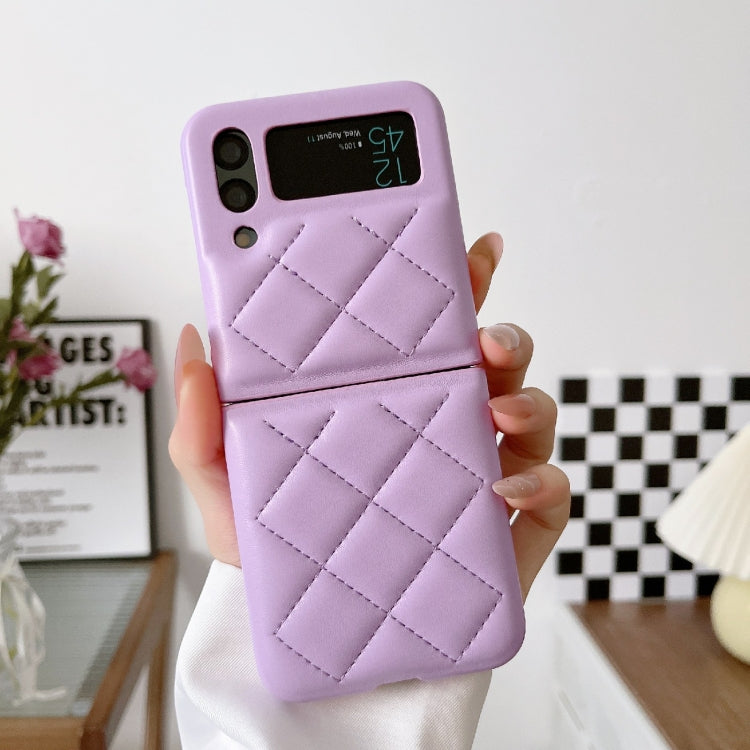 For Samsung Galaxy Z Flip4 Diamond Pattern Fold Protective Phone Case