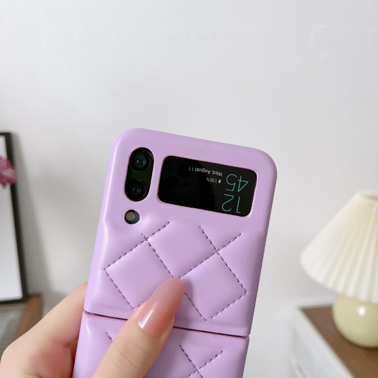 For Samsung Galaxy Z Flip4 Diamond Pattern Fold Protective Phone Case