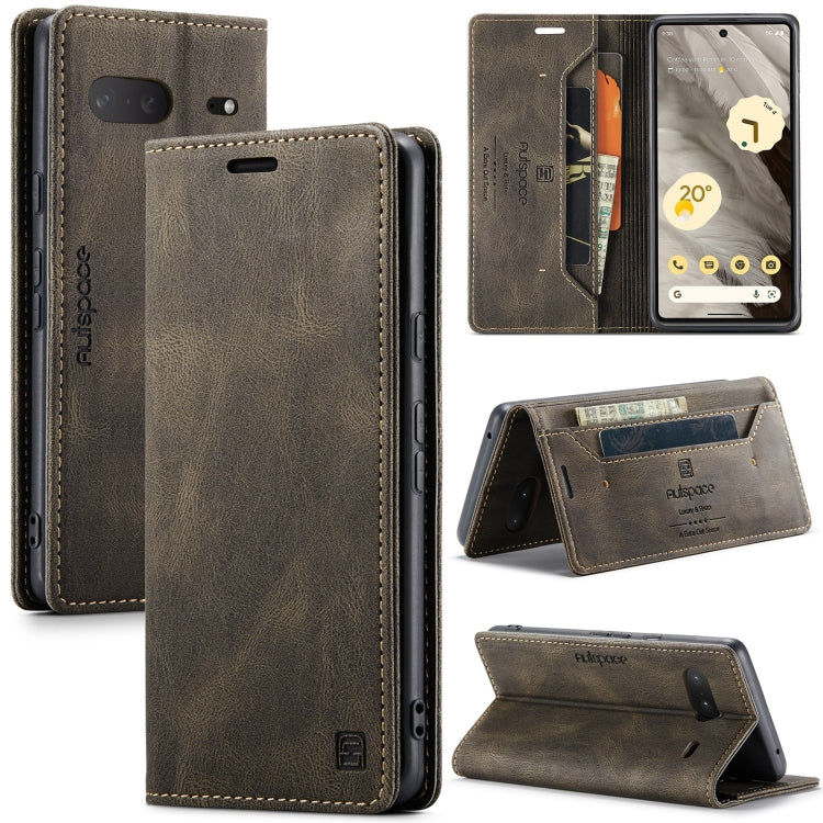 For Google Pixel 7 AutSpace A01 Retro Skin-feel Crazy Horse Texture Flip PU Phone Case