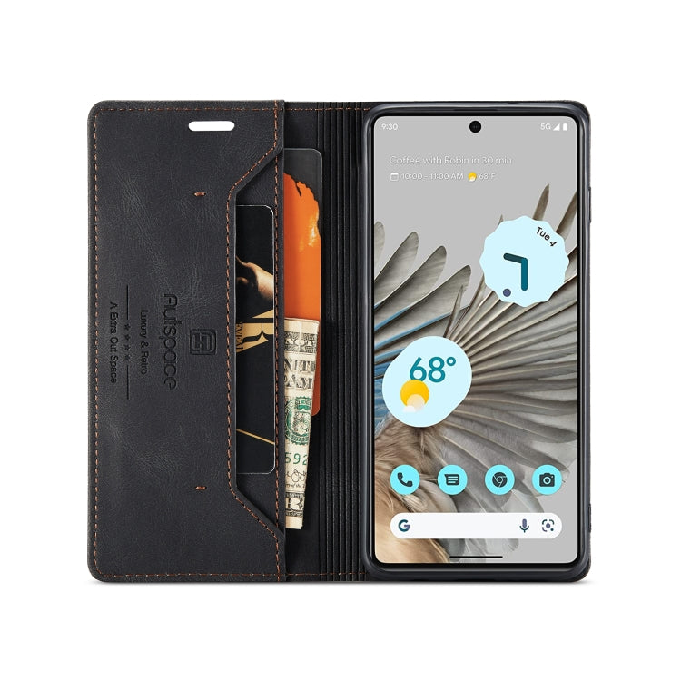 For Google Pixel 7 Pro AutSpace A01 Retro Skin-feel Crazy Horse Texture Flip PU Phone Case