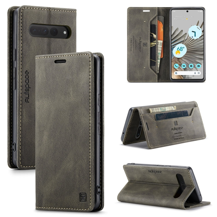 For Google Pixel 7 Pro AutSpace A01 Retro Skin-feel Crazy Horse Texture Flip PU Phone Case