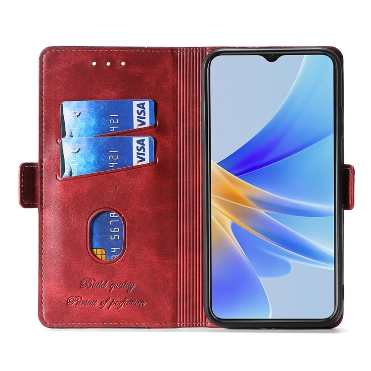 For Sharp Aquos sense7 Plus Contrast Color Side Buckle Leather Phone Case