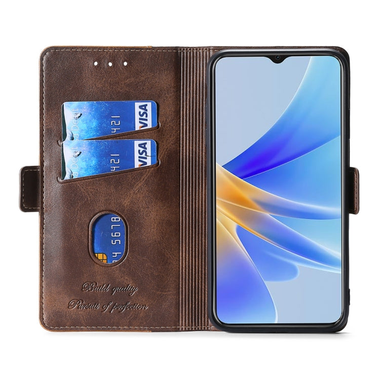 For Sharp Aquos sense7 Plus Contrast Color Side Buckle Leather Phone Case