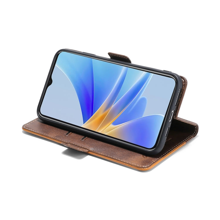 For Sharp Aquos sense7 Plus Contrast Color Side Buckle Leather Phone Case