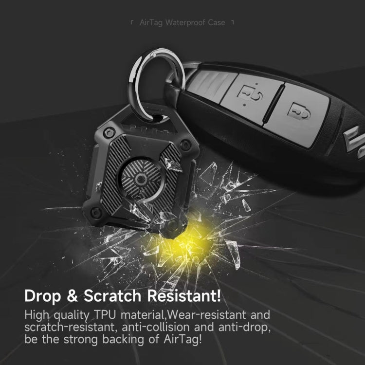 For AirTag TPU Black Shark Shockproof Protective Case