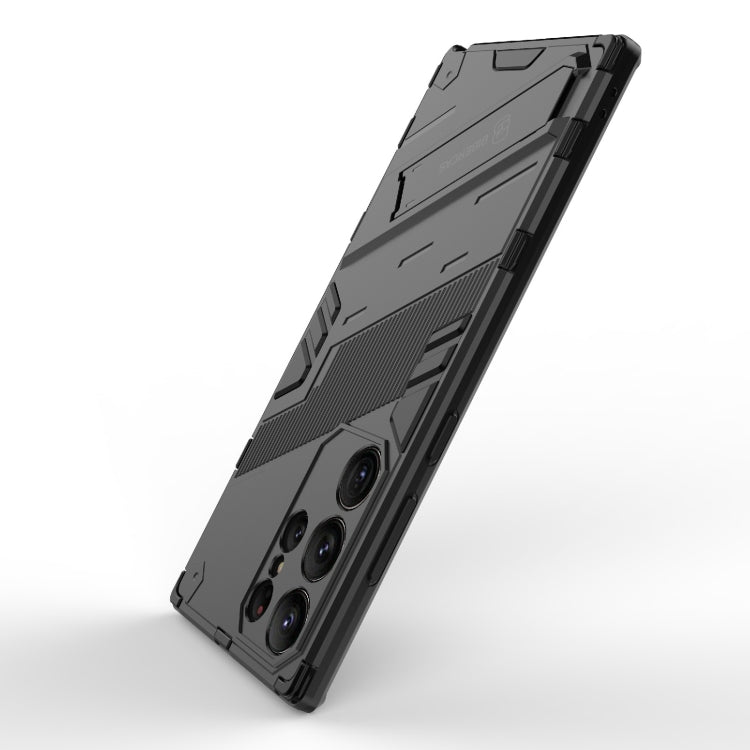 For Samsung Galaxy S23 Ultra 5G Punk Armor 2 in 1 PC + TPU Shockproof Phone Case with Invisible Holder