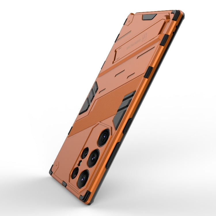 For Samsung Galaxy S23 Ultra 5G Punk Armor 2 in 1 PC + TPU Shockproof Phone Case with Invisible Holder