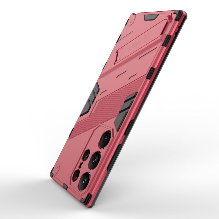 For Samsung Galaxy S23 Ultra 5G Punk Armor 2 in 1 PC + TPU Shockproof Phone Case with Invisible Holder