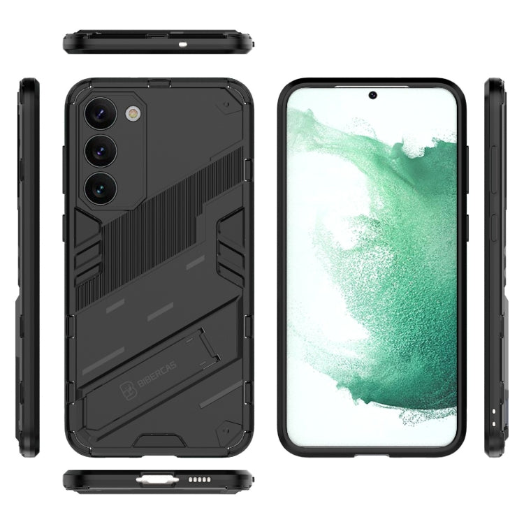 For Samsung Galaxy S23+ 5G Punk Armor 2 in 1 PC + TPU Shockproof Phone Case with Invisible Holder
