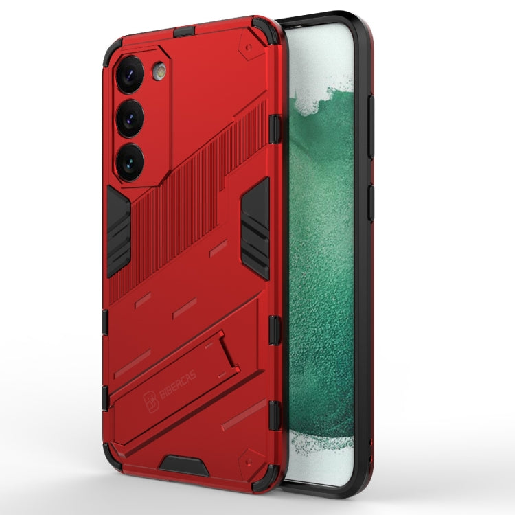 For Samsung Galaxy S23+ 5G Punk Armor 2 in 1 PC + TPU Shockproof Phone Case with Invisible Holder