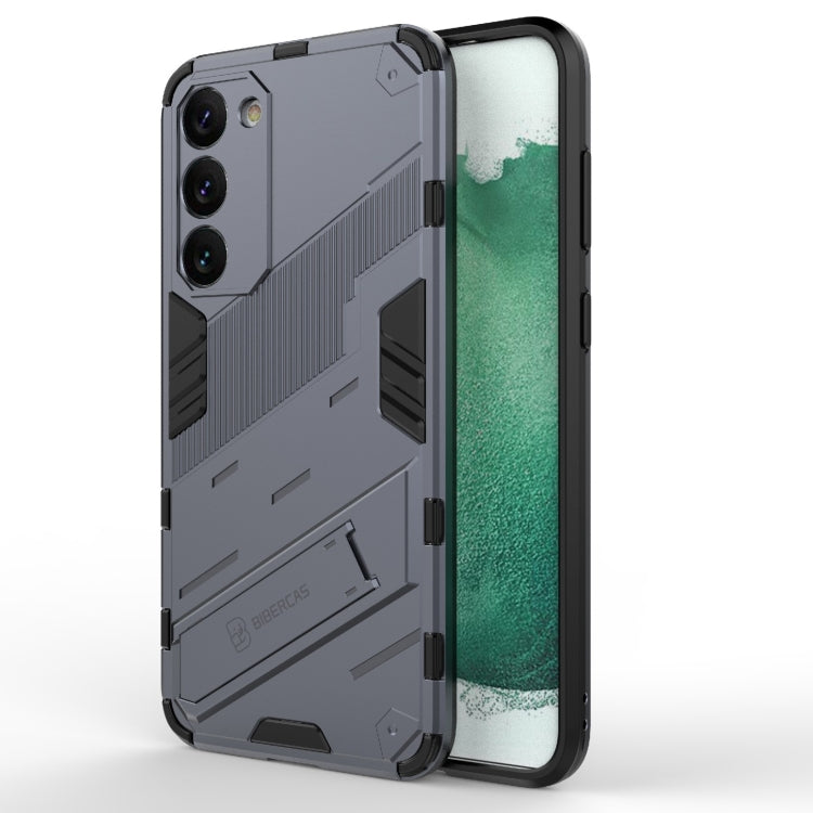 For Samsung Galaxy S23+ 5G Punk Armor 2 in 1 PC + TPU Shockproof Phone Case with Invisible Holder
