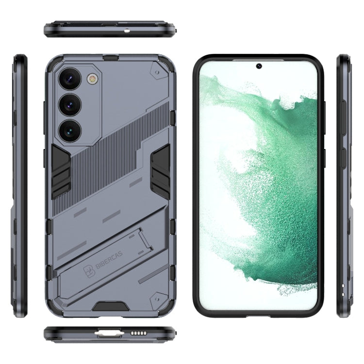 For Samsung Galaxy S23+ 5G Punk Armor 2 in 1 PC + TPU Shockproof Phone Case with Invisible Holder