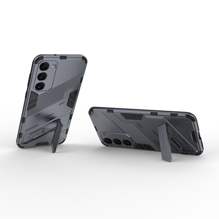 For Samsung Galaxy S23+ 5G Punk Armor 2 in 1 PC + TPU Shockproof Phone Case with Invisible Holder