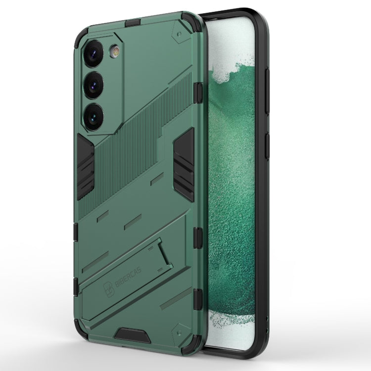 For Samsung Galaxy S23+ 5G Punk Armor 2 in 1 PC + TPU Shockproof Phone Case with Invisible Holder
