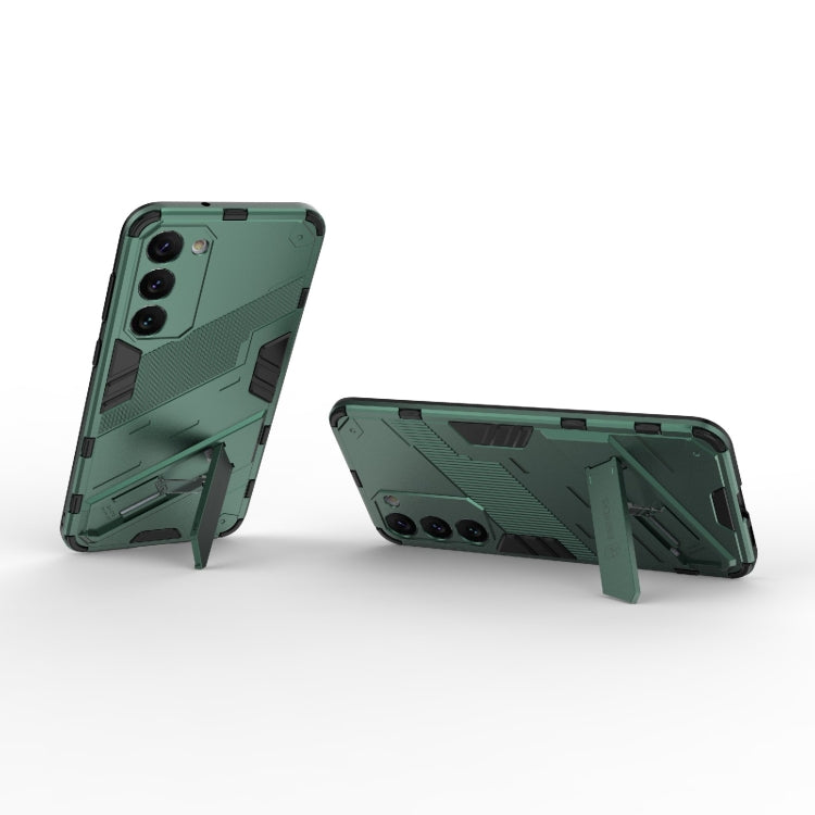 For Samsung Galaxy S23+ 5G Punk Armor 2 in 1 PC + TPU Shockproof Phone Case with Invisible Holder
