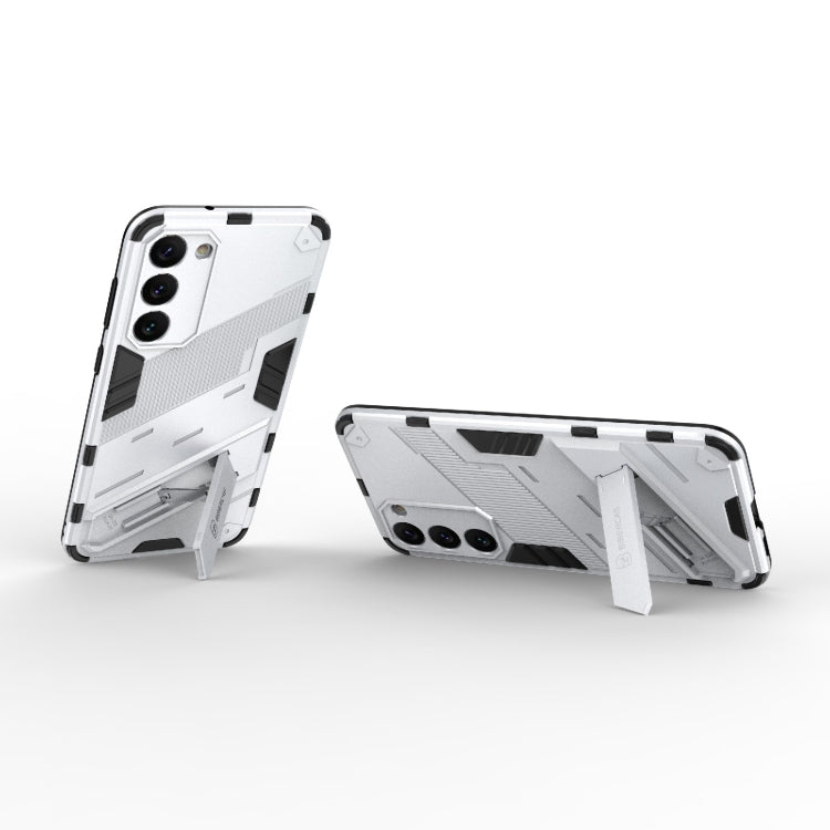 For Samsung Galaxy S23+ 5G Punk Armor 2 in 1 PC + TPU Shockproof Phone Case with Invisible Holder